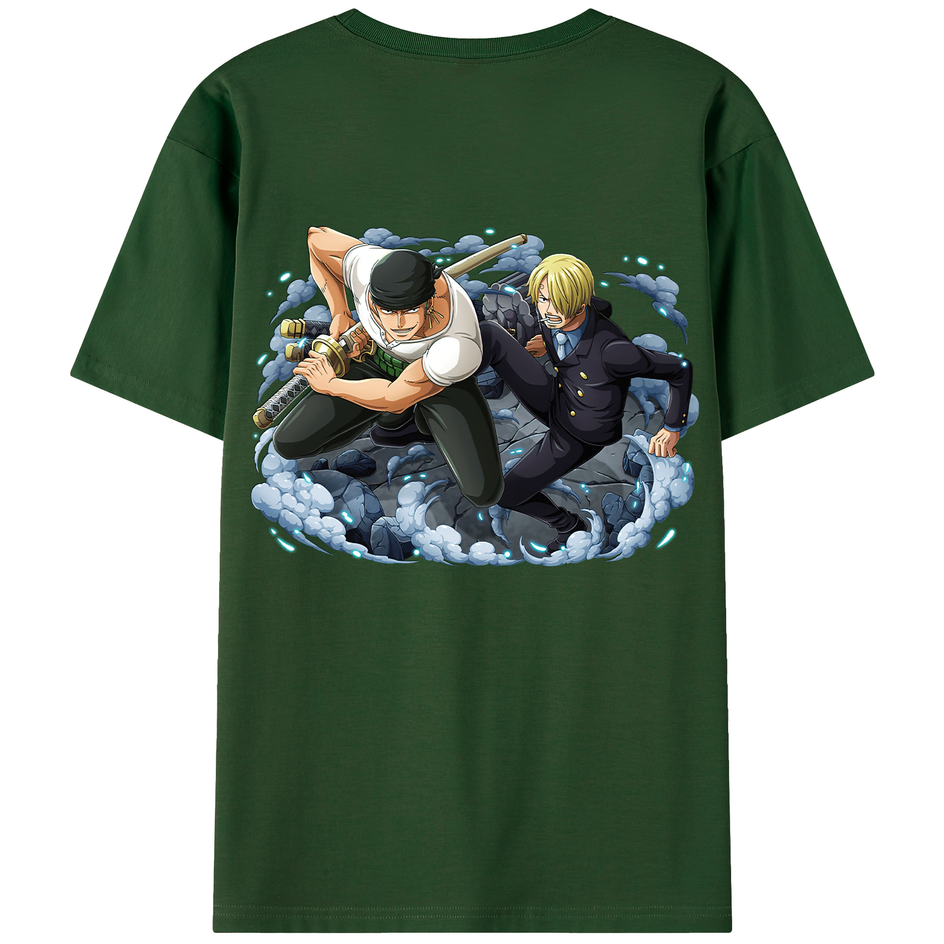 ワンピース ロロノア・ゾロ ONE PIECE Roronoa Zoro 綿100％半袖Tシャツ（背面プリント）